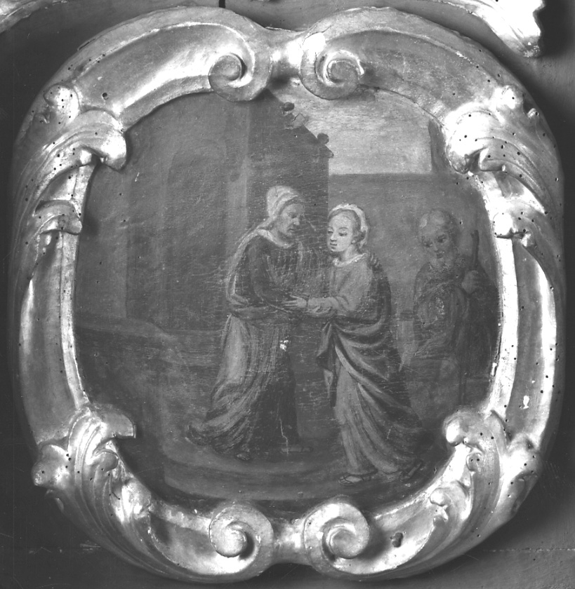 visitazione (formella, elemento d'insieme) di Peretti (sec. XVIII)