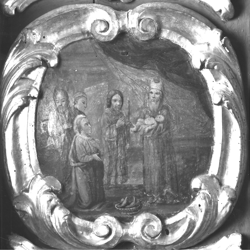 presentazione di Gesù al tempio (formella, elemento d'insieme) di Peretti (sec. XVIII)