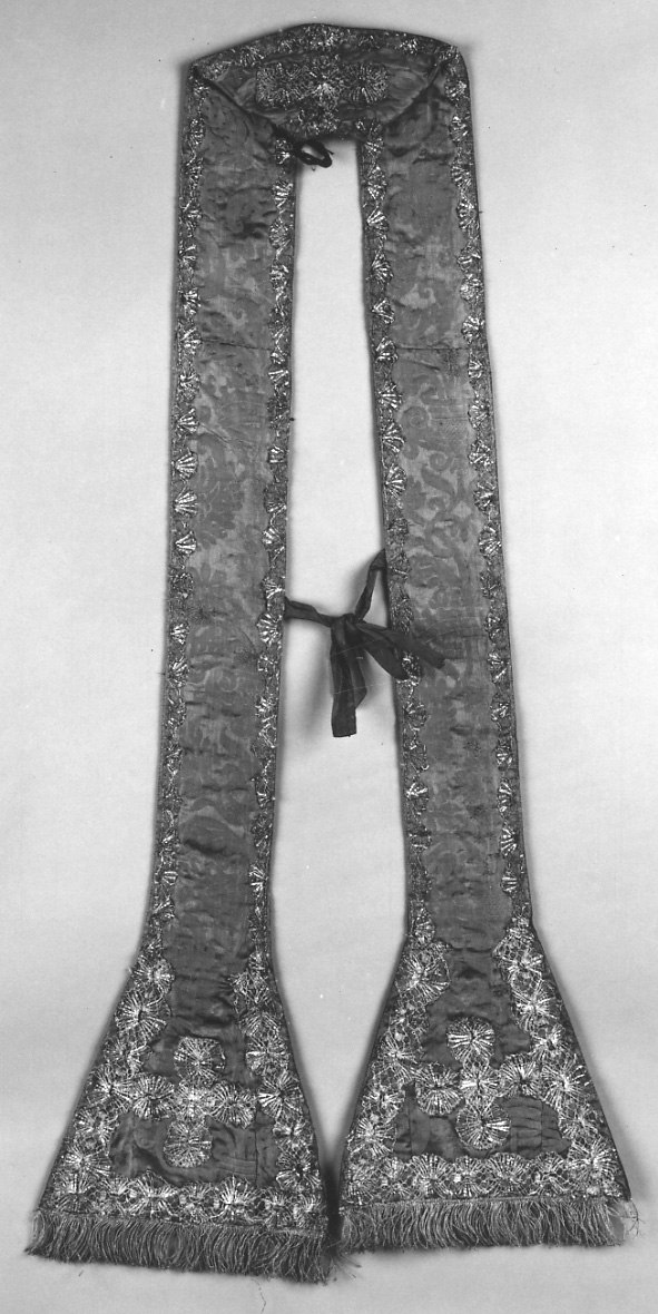 stola, opera isolata - manifattura piemontese (prima metà sec. XVIII)