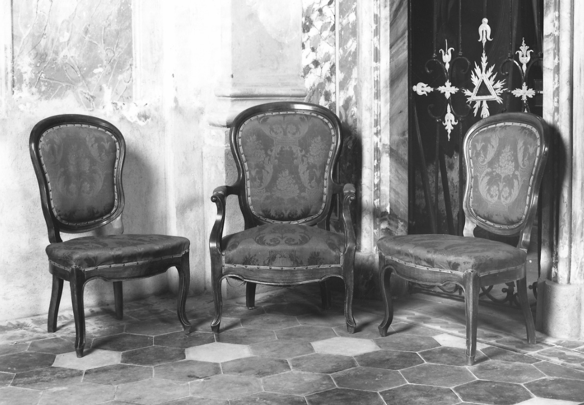 poltrona, serie - ambito biellese (seconda metà sec. XIX)