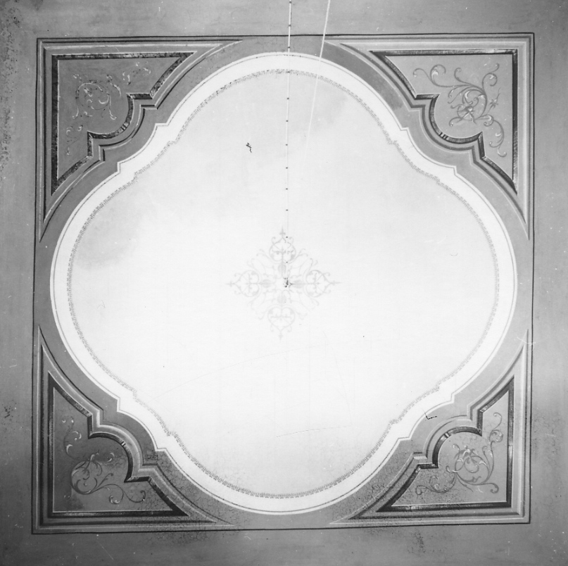 motivi decorativi geometrici e vegetali stilizzati (dipinto, opera isolata) - ambito biellese (fine/inizio secc. XIX/ XX)