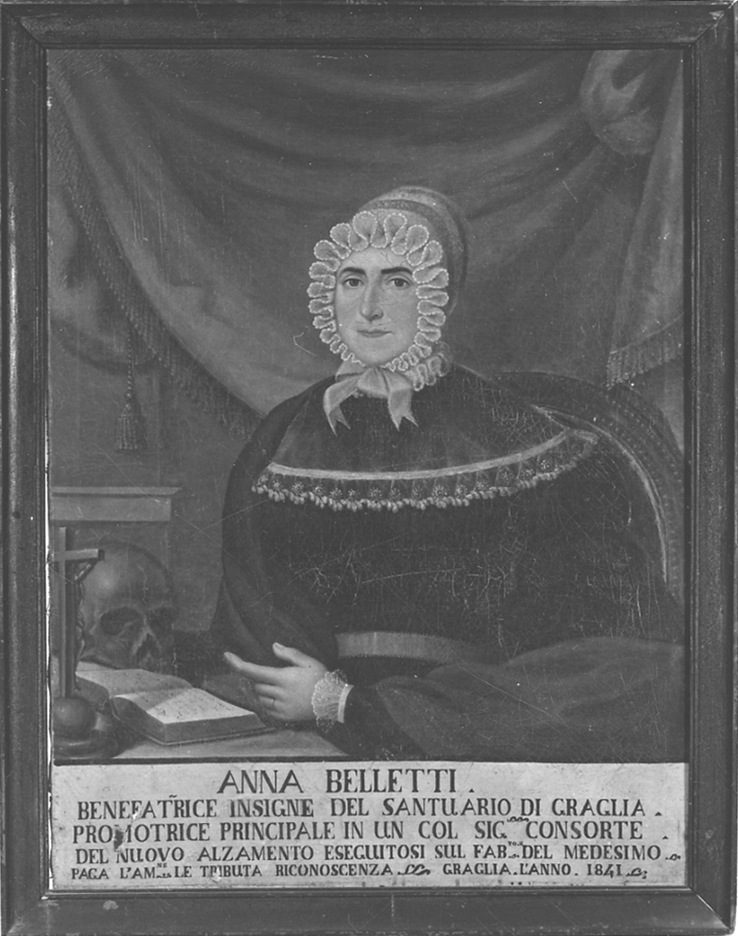 ritratto di Anna Belletti (dipinto, opera isolata) - ambito piemontese (metà sec. XIX)