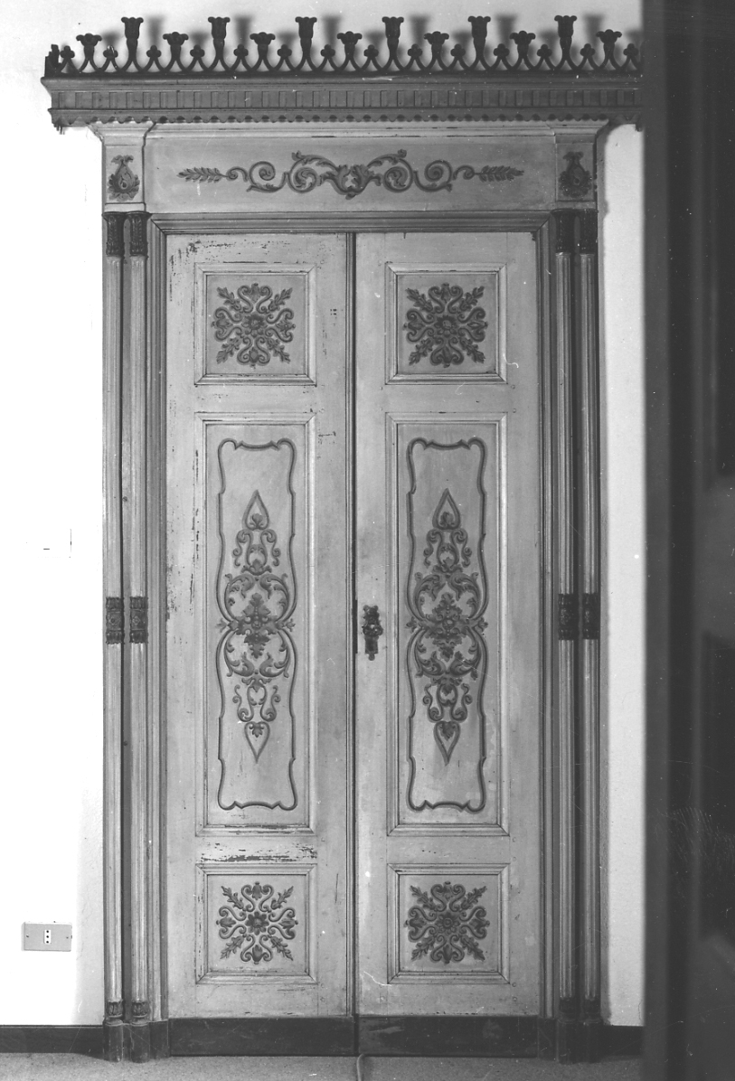 porta - a due battenti, serie - ambito piemontese (primo quarto sec. XIX)