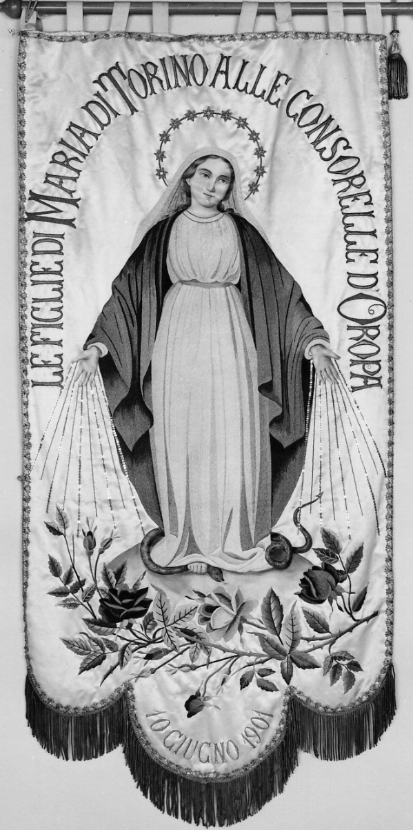 Immacolata Concezione (stendardo processionale, opera isolata) - manifattura torinese (sec. XX)