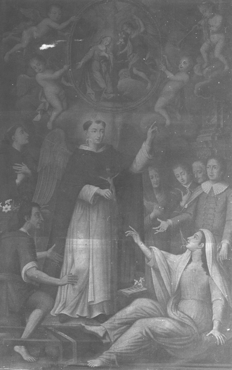 miracolo di San Vincenzo Ferrer (dipinto, opera isolata) di Doria F (attribuito) (sec. XIX)