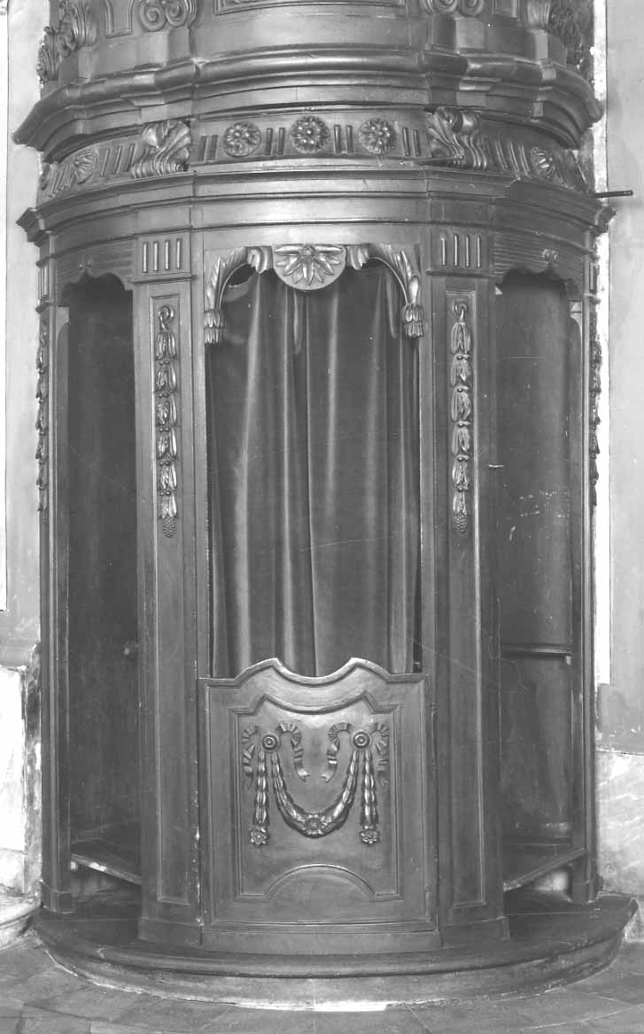 confessionale, serie - bottega piemontese (seconda metà sec. XIX)