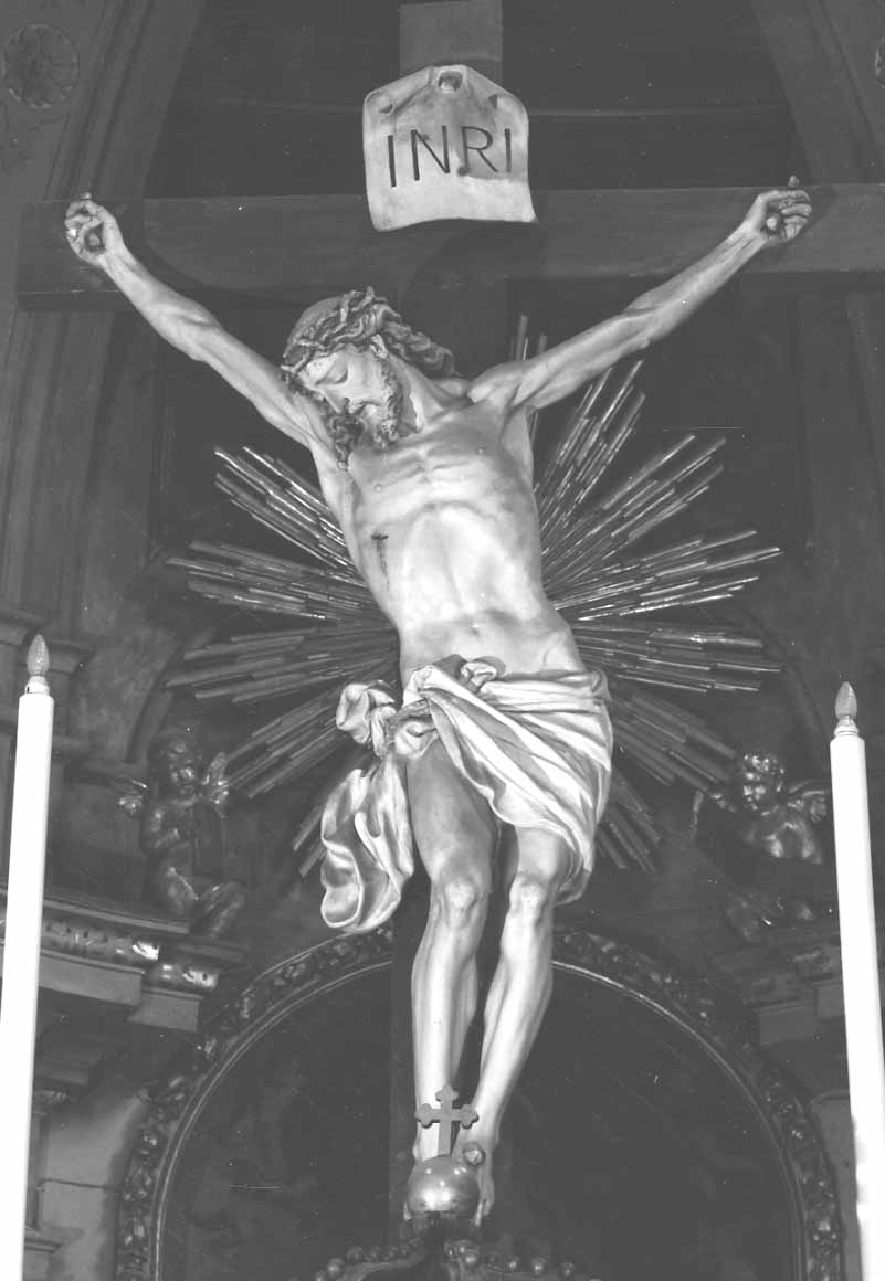Cristo crocifisso (crocifisso, opera isolata) di Barbieri A (sec. XX)