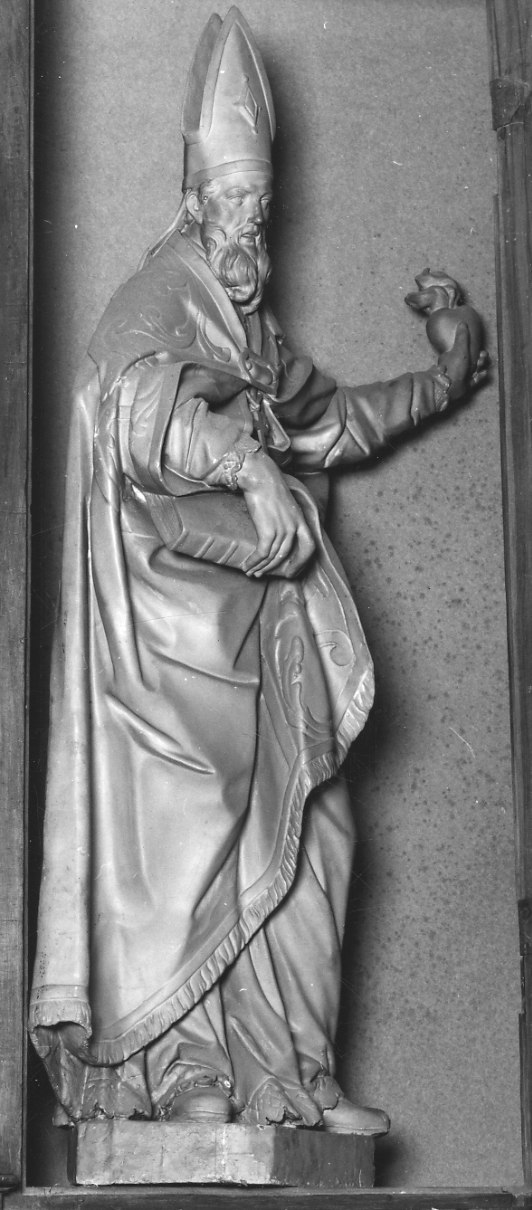 Sant'Agostino (statua, opera isolata) di Plura Carlo Giuseppe (secondo quarto sec. XVIII)