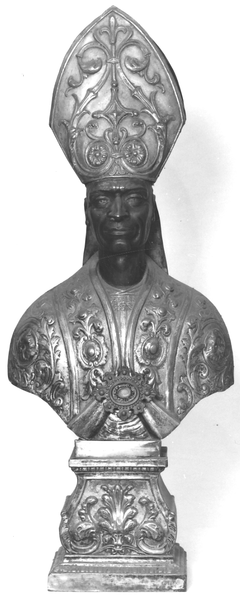 Sant'Agostino (reliquiario - a busto, opera isolata) - bottega piemontese (seconda metà sec. XVIII)