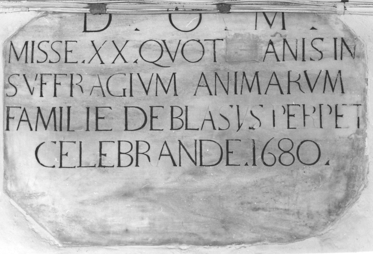 lapide commemorativa, opera isolata - bottega piemontese (sec. XVII)