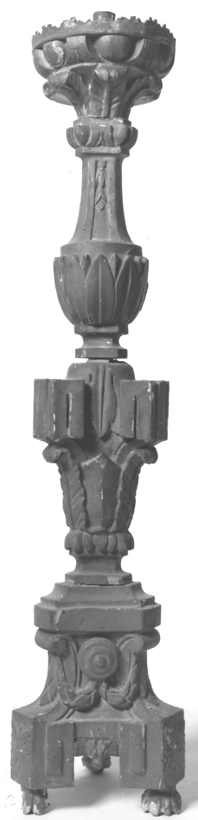 candeliere, serie - bottega piemontese (primo quarto sec. XIX)