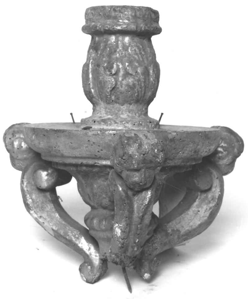 candeliere, frammento - bottega piemontese (primo quarto sec. XIX)