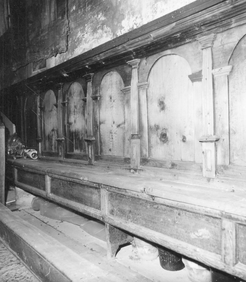 stalli del coro, serie - bottega della Val Formazza (primo quarto, seconda metà sec. XVIII, sec. XVIII)