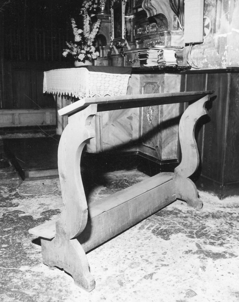 inginocchiatoio, serie - bottega della Val Formazza (seconda metà sec. XIX)