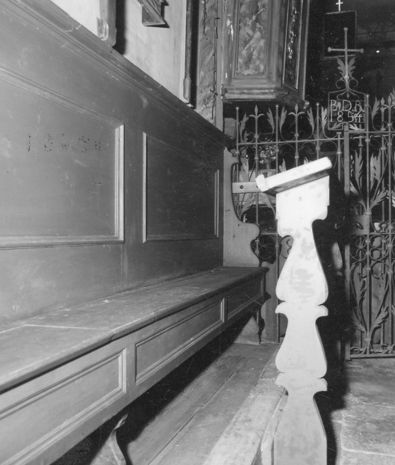 panca con schienale, serie - bottega della Val Formazza (metà sec. XIX)