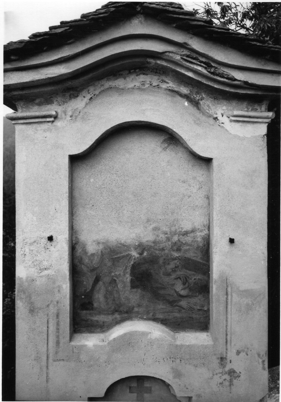 stazione VII: Gesù cade sotto la croce la seconda volta (dipinto) - ambito ortese (seconda metà sec. XVIII)