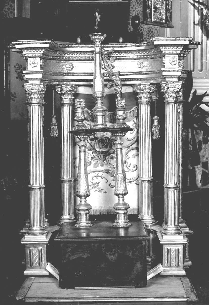tronetto per esposizione eucaristica, opera isolata di Arrò G - bottega piemontese (sec. XVIII)