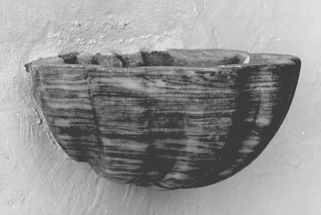 acquasantiera da parete, opera isolata - ambito piemontese (seconda metà sec. XVIII)