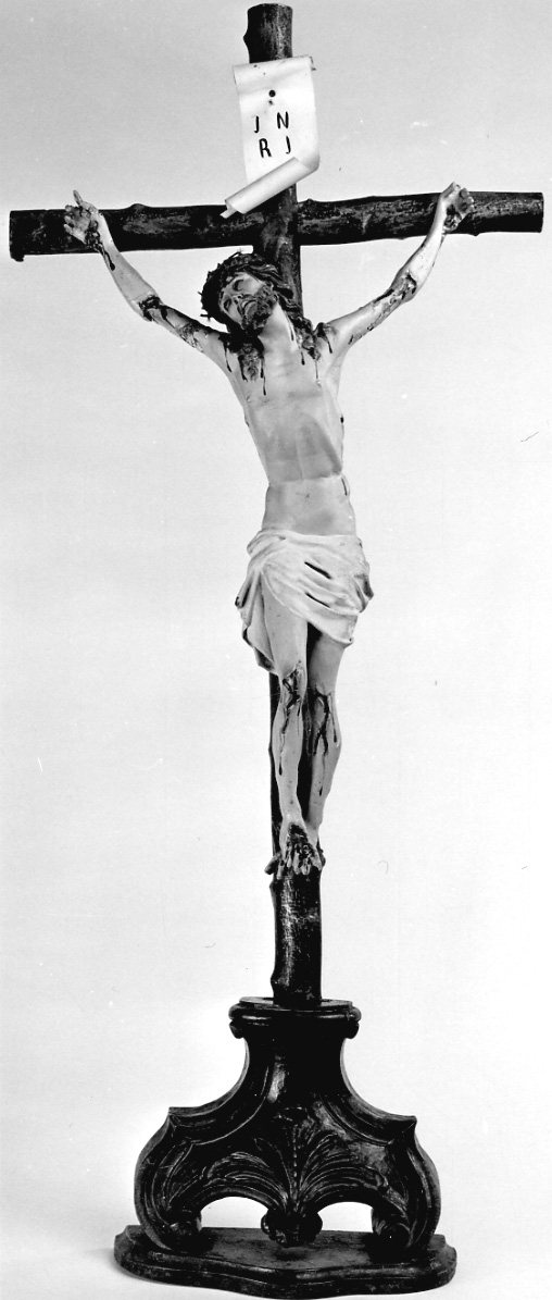 Cristo crocifisso (crocifisso, opera isolata) - ambito piemontese (seconda metà sec. XIX)