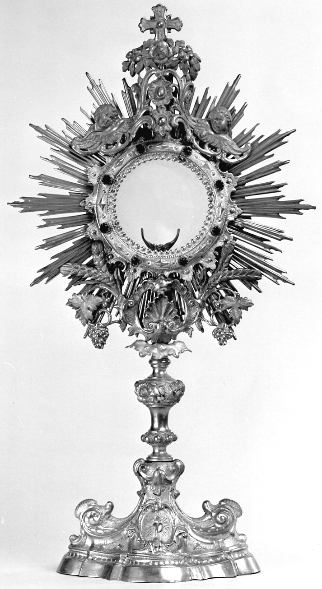 ostensorio - a raggiera, opera isolata - bottega piemontese (inizio sec. XX)