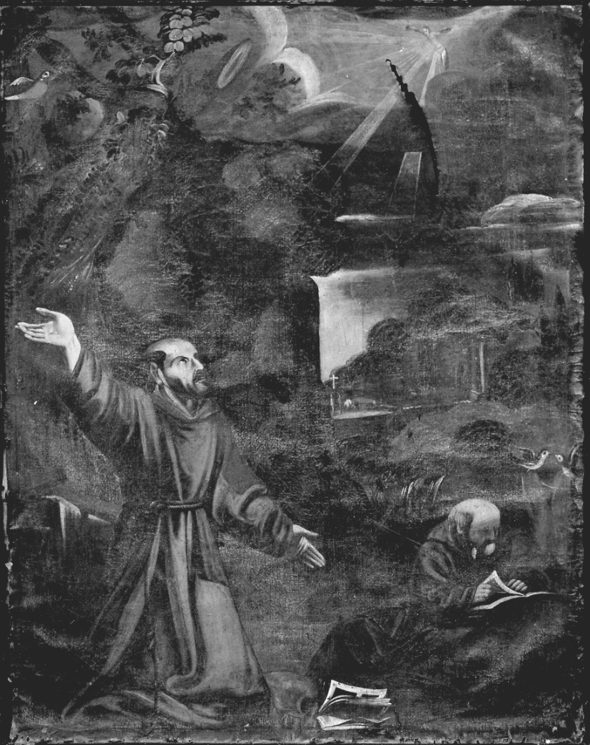 San Francesco d'Assisi riceve le stimmate (dipinto, opera isolata) - ambito piemontese (seconda metà sec. XVII)