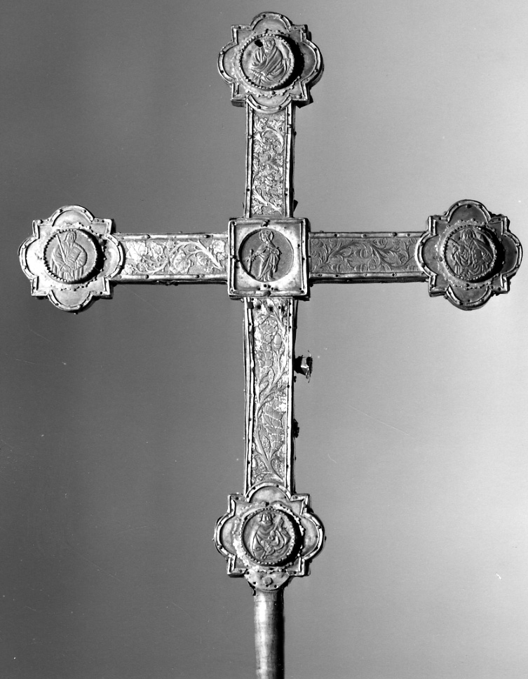 Santa Caterina d'Alessandria (medaglione, elemento d'insieme) - ambito europeo (seconda metà sec. XV)