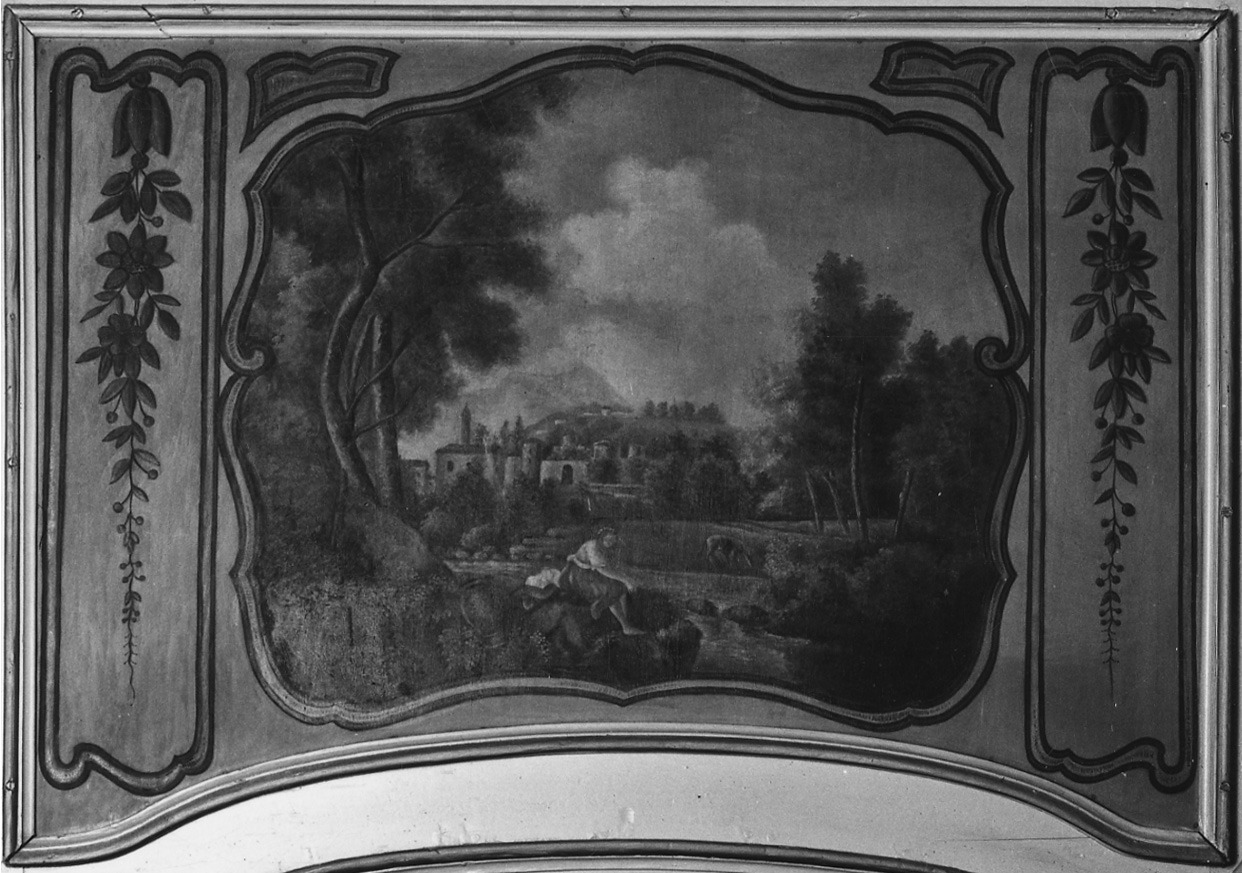 paesaggio rurale (sovrapporta, opera isolata) - ambito vercellese (sec. XVIII)