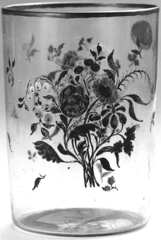 bicchiere, elemento d'insieme - manifattura boema (seconda metà sec. XIX)