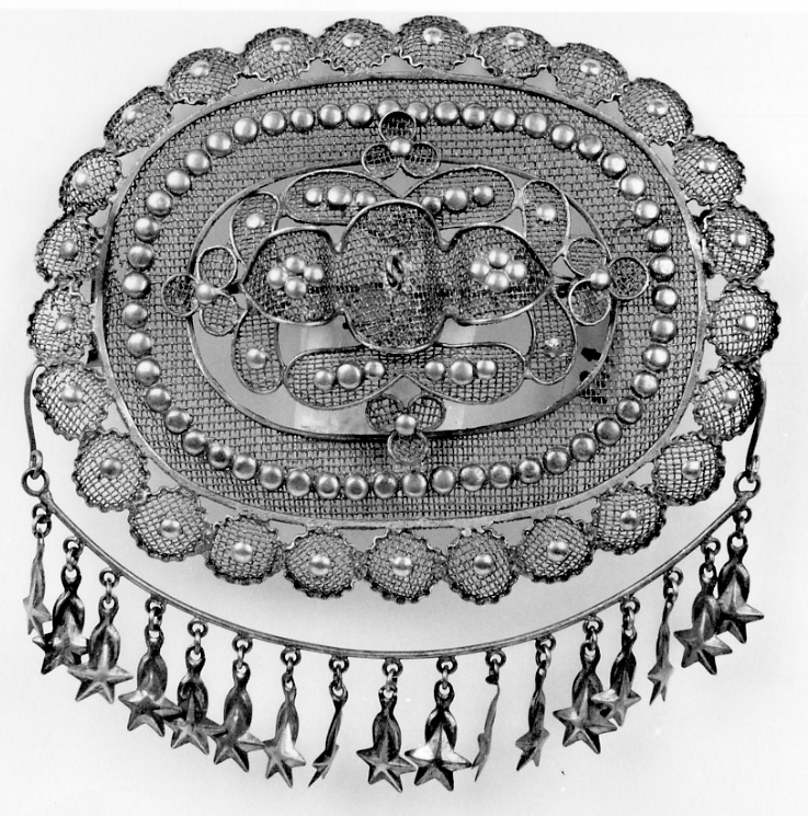 gioiello da acconciatura, opera isolata - manifattura vercellese (seconda metà sec. XIX)