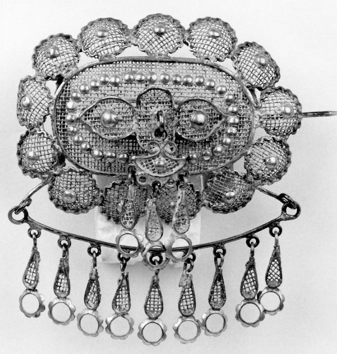 gioiello da acconciatura, opera isolata - manifattura vercellese (seconda metà sec. XIX)