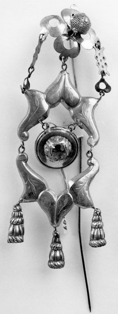 gioiello da acconciatura, opera isolata - manifattura vercellese (seconda metà sec. XIX)