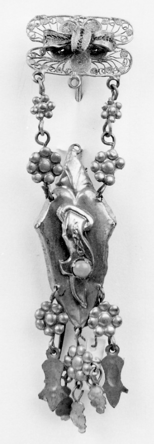 gioiello da acconciatura, opera isolata - manifattura vercellese (seconda metà sec. XIX)