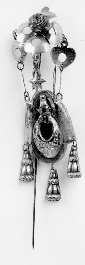 gioiello da acconciatura, opera isolata - manifattura vercellese (seconda metà sec. XIX)