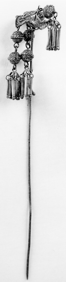 gioiello da acconciatura, opera isolata - manifattura vercellese (seconda metà sec. XIX)