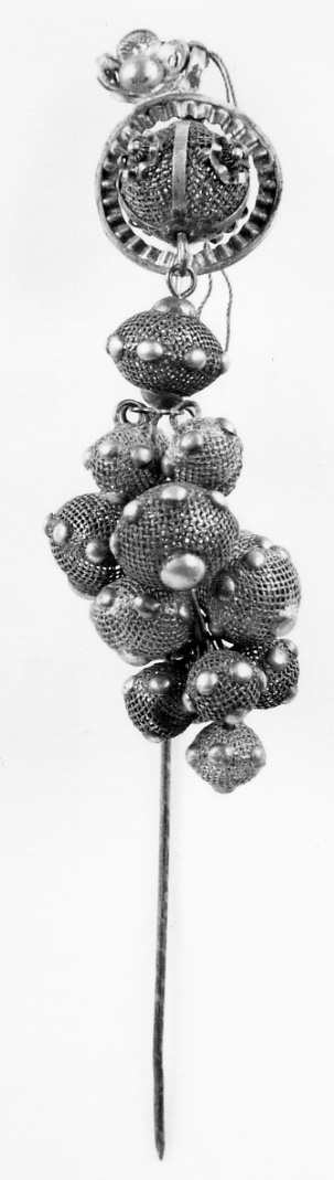 gioiello da acconciatura, opera isolata - manifattura vercellese (seconda metà sec. XIX)