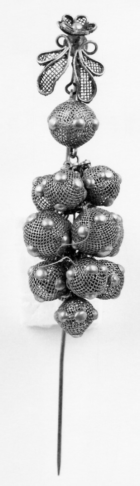 gioiello da acconciatura, opera isolata - manifattura vercellese (seconda metà sec. XIX)