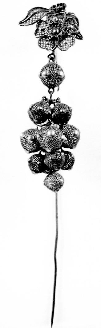 gioiello da acconciatura, opera isolata - manifattura vercellese (seconda metà sec. XIX)