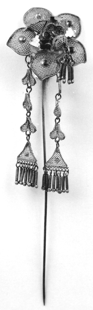 gioiello da acconciatura, opera isolata - manifattura vercellese (seconda metà sec. XIX)