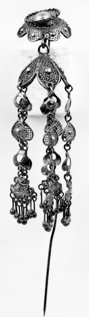 gioiello da acconciatura, opera isolata - manifattura vercellese (seconda metà sec. XIX)