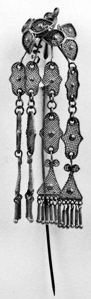 gioiello da acconciatura, opera isolata - manifattura vercellese (seconda metà sec. XIX)