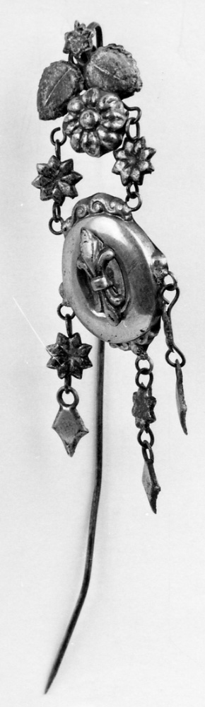 gioiello da acconciatura, opera isolata - manifattura vercellese (seconda metà sec. XIX)