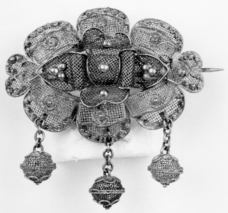 gioiello da acconciatura, opera isolata - manifattura vercellese (seconda metà sec. XIX)