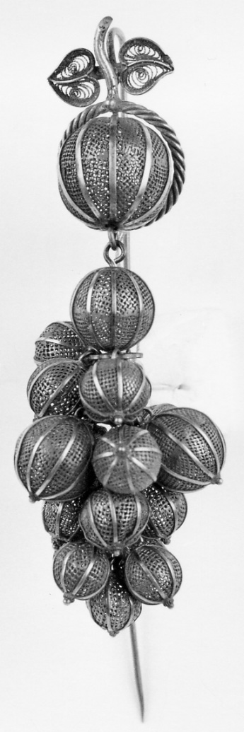 gioiello da acconciatura, opera isolata - manifattura vercellese (seconda metà sec. XIX)