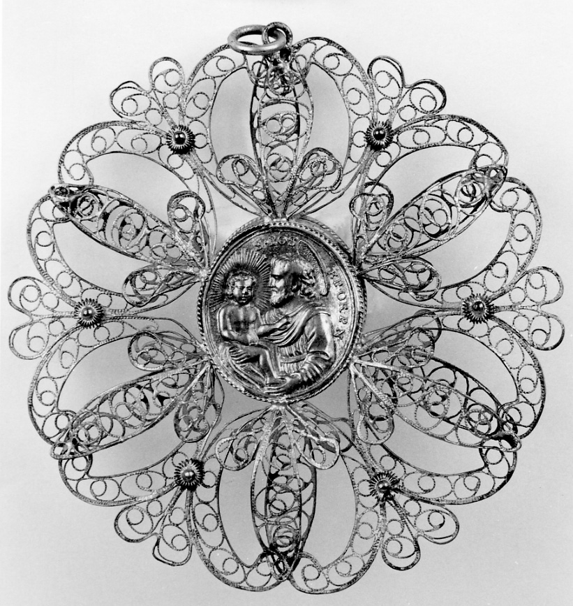 medaglione battesimale, opera isolata - manifattura biellese (prima metà sec. XIX)