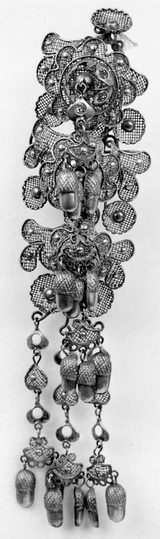 gioiello da acconciatura, opera isolata - manifattura vercellese (seconda metà sec. XIX)