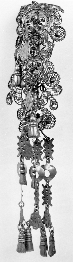 gioiello da acconciatura, opera isolata - manifattura vercellese (seconda metà sec. XIX)