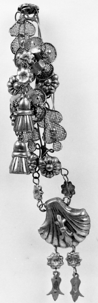 gioiello da acconciatura, opera isolata - manifattura vercellese (seconda metà sec. XIX)