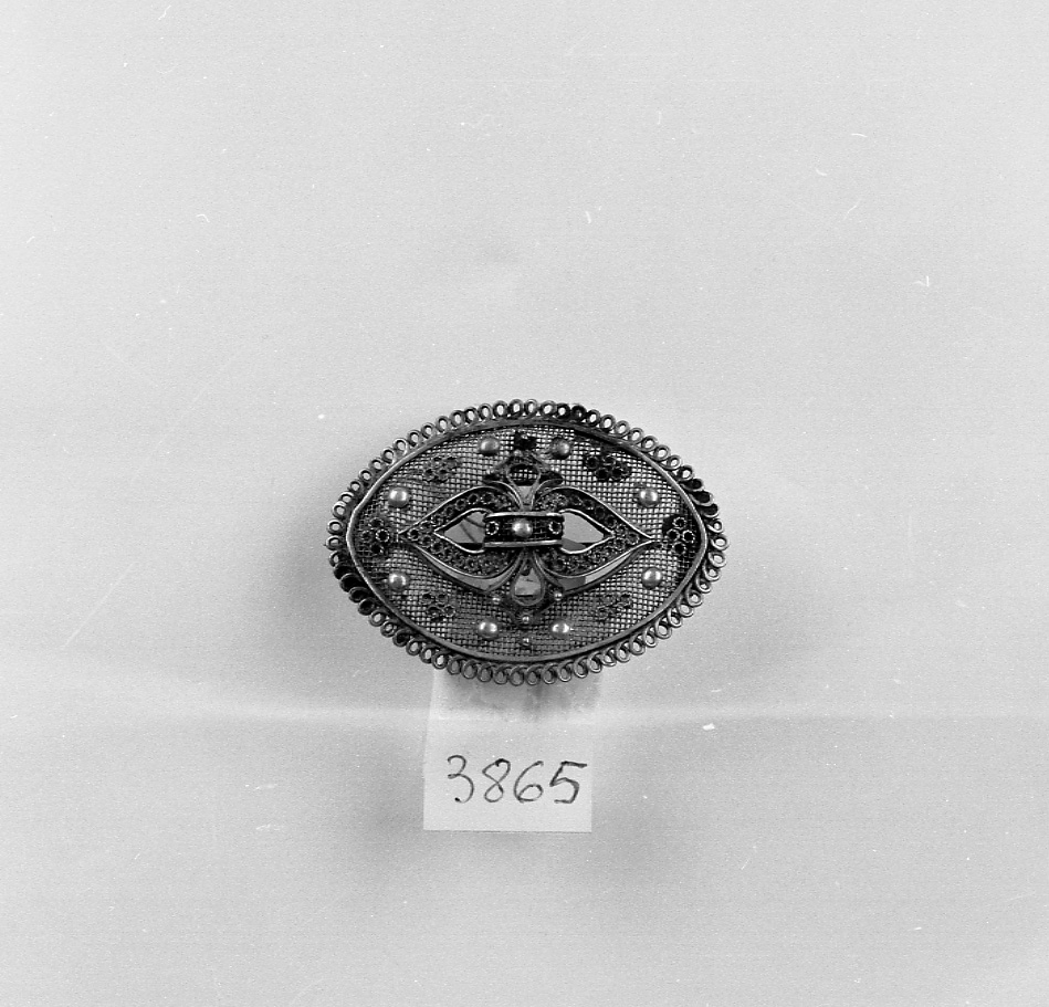 gioiello da acconciatura, opera isolata - manifattura vercellese (seconda metà sec. XIX)