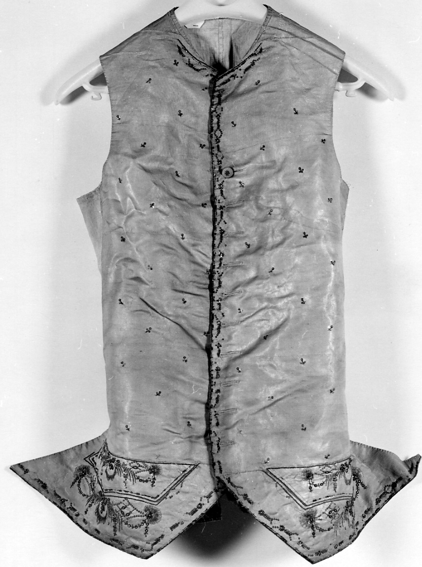 gilet, opera isolata - manifattura italiana, manifattura francese (seconda metà sec. XVIII)