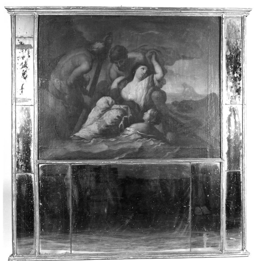 scena mitologica (specchiera, opera isolata) - manifattura piemontese (ultimo quarto sec. XVIII)
